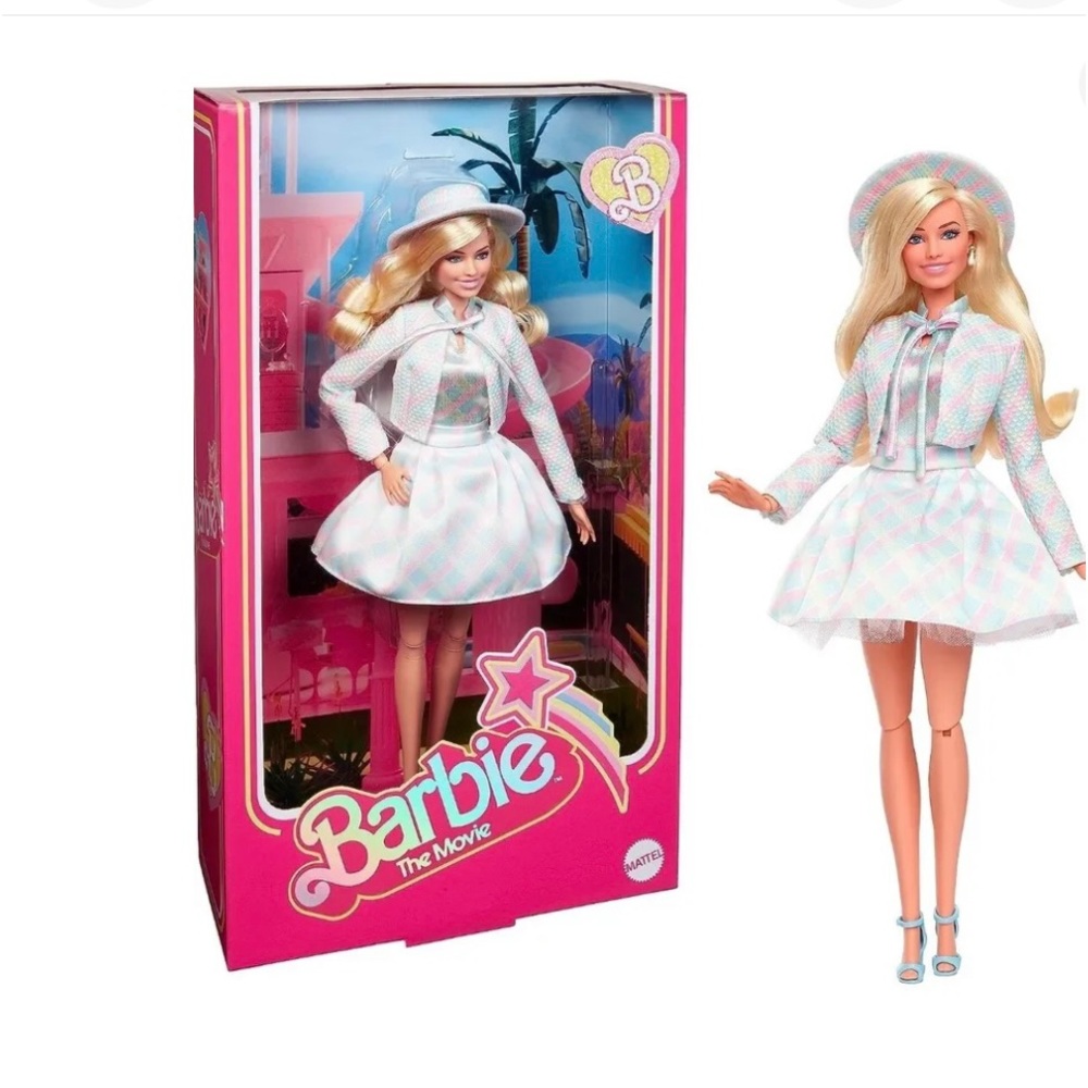 Barbie Movie Margo Robbie 2023 Collectible Doll in matching plaid set!